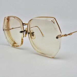 Shuron Classic EA-27 Gold Butterfly Semi-Rimless Eyeglasses Frame U.S.A. 57mm